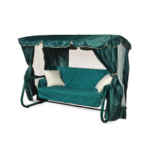 Садовые качели LetoLux Торнадо Premium (зеленый), 3-х местные, до 450кг, 215х147х170 см