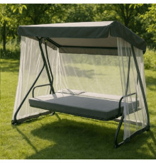 Садовые качели ПИК Лючия (серый прямой), 2115х1543х1600 мм