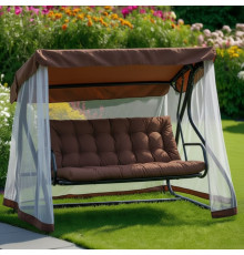Садовые качели ПИК Лючия 004 (шоколад ТАФТИНГ), 2115х1543х1600 мм